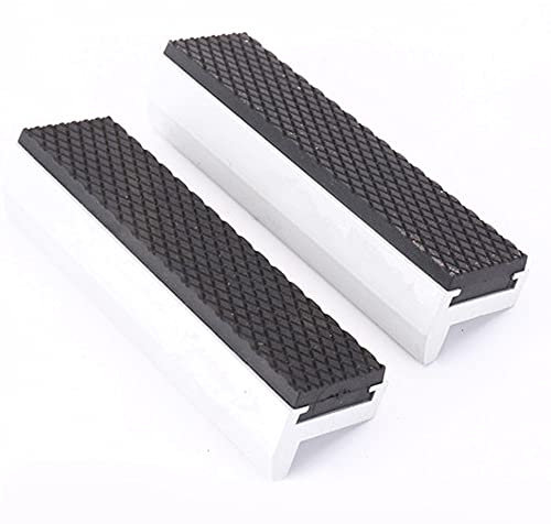 2pcs Schraubstock Schutzbacken, Extra Weiche Backe Zubehör für Schraubstock drehbar mit Spannbacken Breite,backenschoner schraubstock mit Magneten für Maschinenschraubstock,Tigerzangenzubehör 125mm