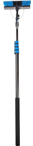 Heissner Teleskop Solar Panel Cleaner Bürste mit Wasseranschluss, 460cm