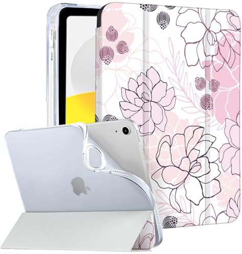 Vozehui Étui pour iPad 10e génération – Coque de protection fine antichoc avec support et angles réglables, fonction veille/réveil automatique