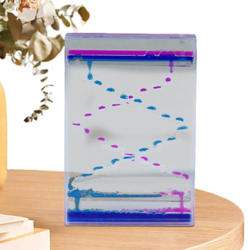 Dtaigou Sablier Liquide, Jouets à Mouvement Liquide - Minuterie sensorielle Acrylique | Jouets sensoriels liquides pour et Adultes, décoration de Bureau, Jouets apaisants, Jouets Anti-Stress