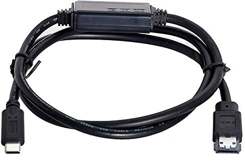 Nsssunnre Câble Esata vers USB C HôTe Mâle USB de Type C vers Esata Esatap Câble HDD pour Ordinateur Portable