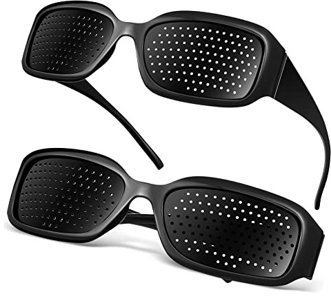 Generisch 2 Stück Sehtrainingsbrille gegen Ermüdungpc Lochbrille mit Ergonomischem Design für Lesebrille Passend bei Kurzsichtigkeit