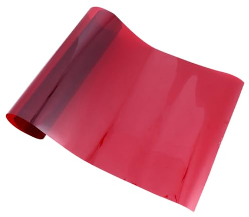 Veemoon Pellicule Argentique Couleur Gels de Couleur pour Lumières en Pet Rouge Film pour Lumières Effet Stable pour Scène et Décoration Intérieure