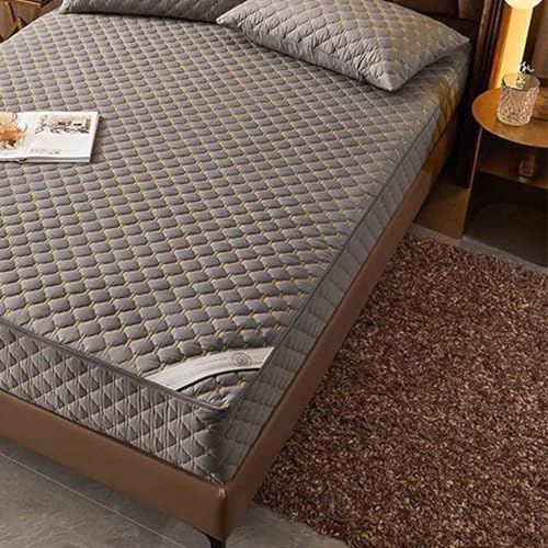 HLTQL Fodera con Cerniera per Materasso Lattice Singolo Coprimaterasso Matrimoniale con Cerniera Rivestimento Materasso Chiuso Matrimoniale(#2,150x200+25cm)