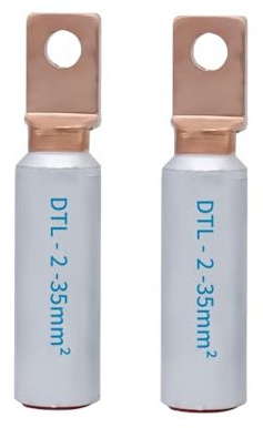 ANSIEDIO Copper Aluminum Square Head Wire Terminal Lugs Battery Cable Ends Wire Crimp Terminals 35mm² (2 Pcs)
