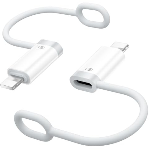 Obcxin Adaptateur USB C vers Lightning (Lot de 2), Adaptateur Lightning USB C, L-ightning Mâle vers USB C Femelle pour iPhone 14 Pro Max 13 12 11 X XR, iPad/AirPods, Pas pour Les écouteurs/Audio/OTG