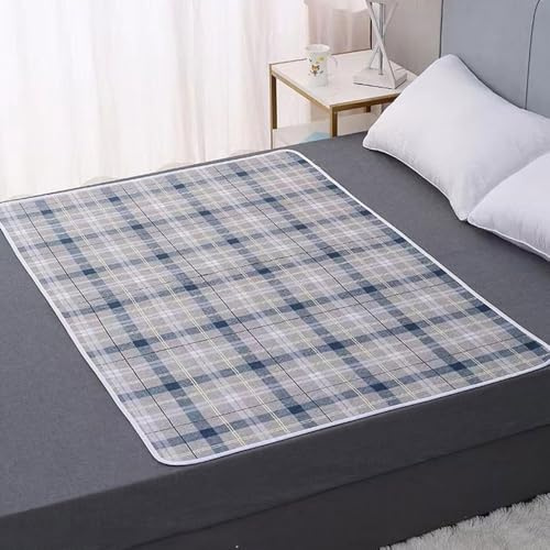 Hearda 2 Pezzi Traversine Lavabili, Riutilizzabili Coprimaterasso Impermeabile Assorbente Protezioni Materasso Foglio, per Incontinenza Adulti Anziani Neonato Bambini Cani (Blu Scuro,115x200cm)