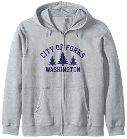 City Of Forks Washington Zip Hoodie