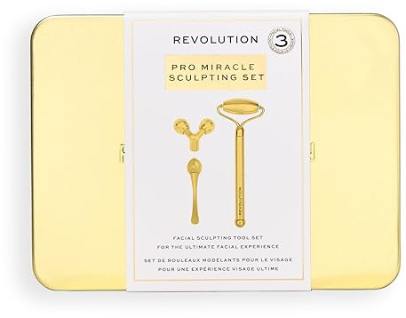 Revolution Pro Miracle Sculpting Facial Roller Set, Set de rouleaux massants pour le visage, effet frais & raffermissant, têtes interchangeables