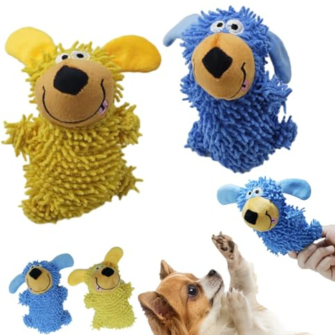 Kicherndes Zahnreinigungsspielzeug In Hundefarben, Unzerstörbares Hundespielzeug Plüschtier, Hunde Spielzeug Kleine Hunde, Spiel, Spaß Und Zahnpflege, Perfekt Für Mentale Stimulation (2pcs-1)