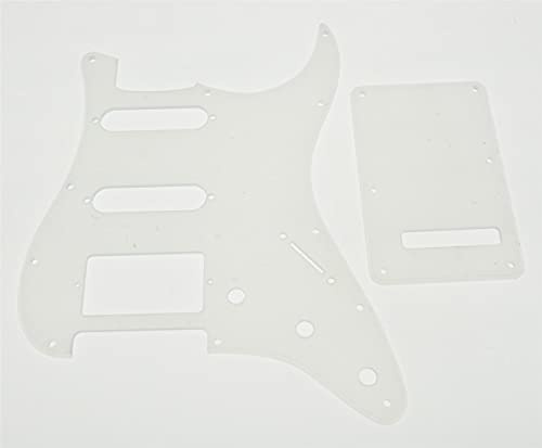 Dopro Clear Strat HSS Guitar Pickguard ST Back Plate Tremolo Cover for USA/Mexican Fender Transparent
