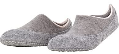 FALKE Stoppersocken Cosyshoe Invisible W Hp Wolle rutschhemmende Noppen 1 Paar, Grau Light Grey 3400, 37-38