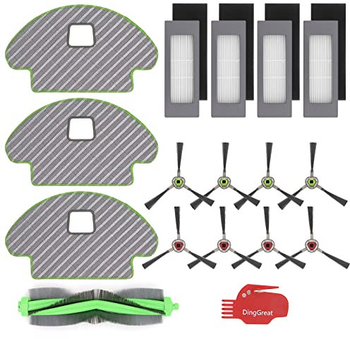 DingGreat Accessories for iRobot Roomba Combo113 R113840 Robot Vacuum Cleaner, including 1 Main Brush, 8 Side Brushes, 4 Filters, 3 Mop Cloths, 1 Cleaning Brushe