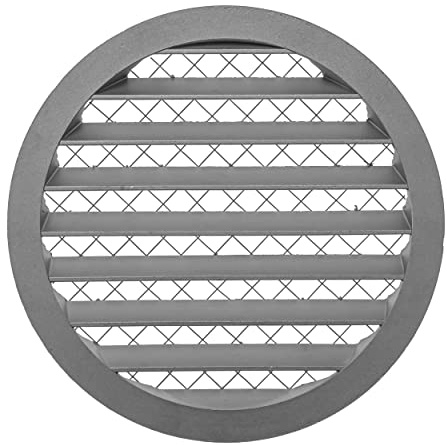 Repa Market Lüftungsgitter 200mm - Aluminium Abluftgitter – Außen Lüftungsgitter Rund – Lüftungsrohr Abdeckung Dunstabzug Außen mit Insektenschutz – Lüftungsabdeckung für Haus oder Garagenwand