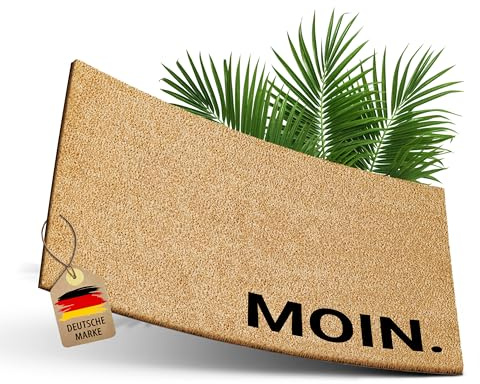 ElbFuchs Kokos Fußmatte 60x40cm Moin I Extra strapazierfähige & rutschfeste Kokosmatte I Für den Innen- & überdachten Außenbereich I Ideal als schmaler Schmutzfang und Eingangsmatte