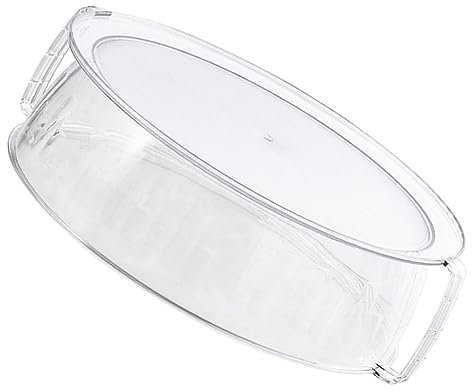 Couverc de Plaque en Verre pour -Ondes Couverc Anti-éclaboussures poignée pour Alimentaire Four à -Ondes