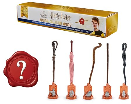 Wizarding World Harry Potter Überraschungs-Sammelstab aus Harry Potter und dem Feuerkelch, mit Basis und Ikone aus Metall, 14+ Jahre