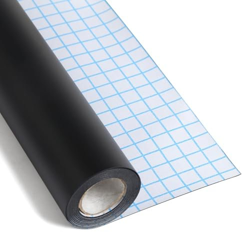 BESTOOL Pellicola per lavagna autoadesiva nera, 43 x 300 cm, carta lavagna adesiva per gesso, pellicola peautoadesiva nero opaco
