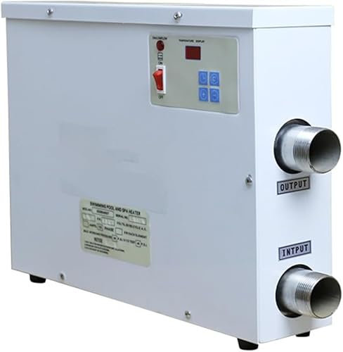 Swimming Pool Thermostat，Electric Swimming Pool Heaters with Water Flow Sensing System，Anti-dry Burn Protection，digital Display for Above Ground Inground Pool, Spa, Bathtub
