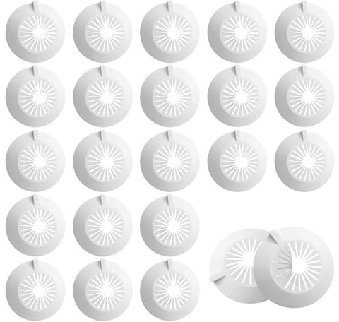 XIAQICA 30 Stück Rohrabdeckung 14-29 mm Heizkörper Rosette Heizkörperrosetten Heizungsrohr Verkleidung Kunststoff, für Rohrdurchmesser Wandrohr Weiß