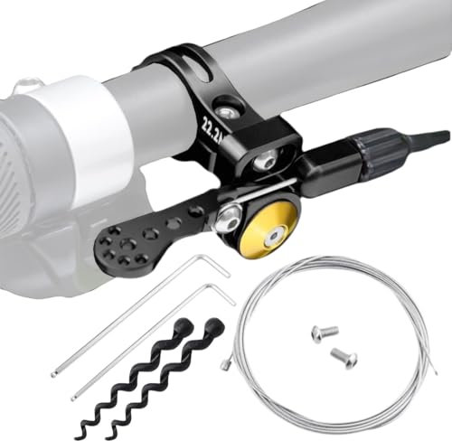 WQV Levier de tige de selle de vélo réglable avec câble de changement de vitesse et manchons pour VTT, vélo de route, guidon de 22,2 mm