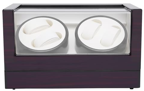 CCAUUB Automatisk Klockuppdragare 4+0 - Monter med Skyltfönster och Glasögonförvaring - Watch Vinder Klockbox