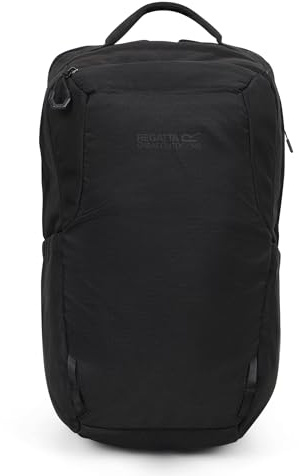 Regatta Rucksack Voyad 25L aus strapazierfähigem, wasserabweisendem Ripstop-Gewebe & verschließbaren Reißverschlüssen – perfekt für Walking, Wandern, Camping & Trekking, Schwarz, L, Casual