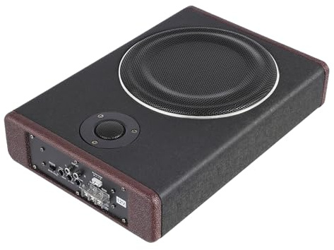 CHIMHOON 8 Zoll 600 Watt Schlanker Bass-Verstärker, Bass Box Aktiv Subwoofer Kompakt Lautsprecher Auto Untersitz Subwoofer Bass, Mini Lautsprecher 21 cm, Lautsprecher Schwarz