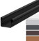 INEFA 200cm Gouttière Carrée 68mm Anthracite PVC, Accessoires Gouttières, Montage Facile