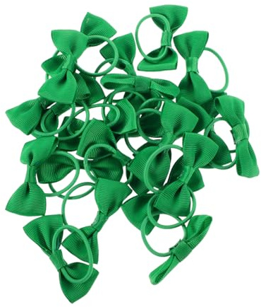 RORPOIR 25stücke Haargummis Mit Schleife Grüne Haarschleifen Für Damen Elastische Haaraccessoires Mit Schleifen Für Alltag Und Sport