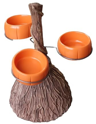 Pumpkin Candy Bowl - Halloween Snack Dinnerware Bowl, Resin Candy Holder on Witch's Broom, Decorative Bowl for Snacks, Fruits and Desserts | Ideal for Halloween Parties, Home Display, Offices