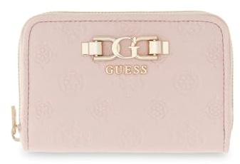 GUESS Geldbörse Anise SLG Zip Around Wallet Light Rose Logo rosa