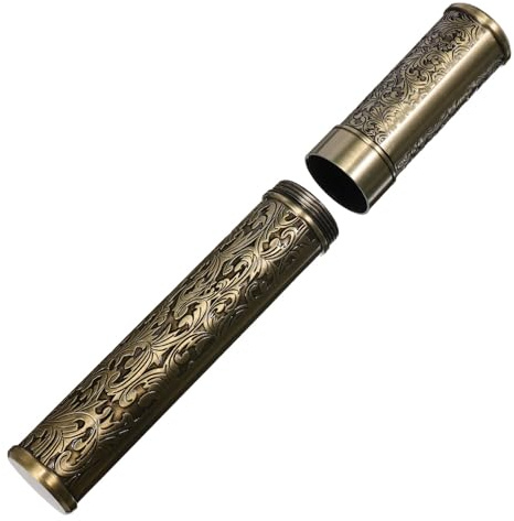 UTHCLO Tubo Portasigari Singolo in Metallo Chiusura Ermetica, Custodia Portatile per Sigari da Viaggio, Umidificatore Integrato per Conservazione e Protezione Durante Feste e Avventure