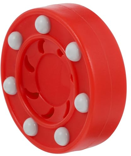 Levemolo Disco de Hockey sobre Patines Profesional Rojo 1 Pieza, Accesorio de Entrenamiento para Juego de Hockey en Superficies Lisas Interiores y Exteriores, Material PP Resistente,