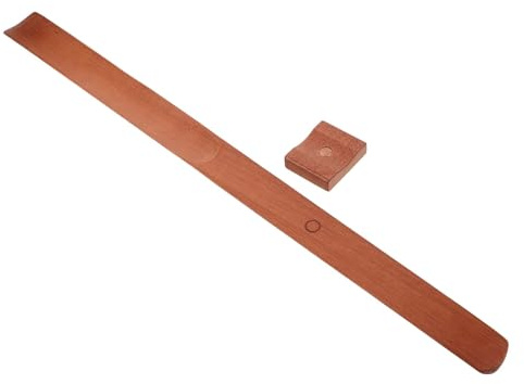 NOLITOY Calzascarpe Stabile e Versatile Marrone Magnetico in Legno Manico lungo 55cm per Anziani e Donne in Gravidanza, Adatto a Scarponi da Sci e Calzature
