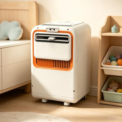 RUODATONLY Condizionatore Portatile Senza Tubo di Scarico, Climatizzatore Mobile con Raffreddamento a Compressore, Portatile e Facile da Usare per Casa e Campeggio