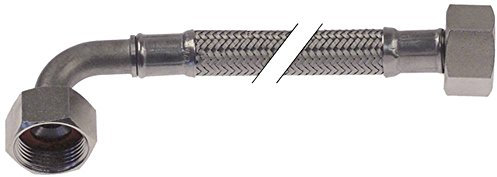 Flexschlauch Anschluss 1: 2: 3/4' 3/4' Arbeitsdruck 10bar gerade-gebogen Länge 1000mm CNS-Umflechtung DN10 Platzdruck 95bar DVGW