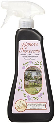 Cera Novecento 9009 Rinnovo Olio di Teak con Nebulizzatore, Neutro, 375 ml