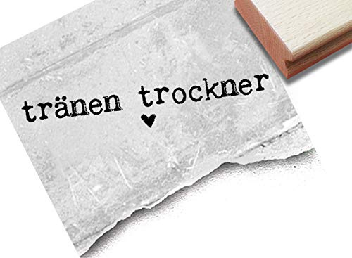 Stempel Textstempel Tränen-Trockner - Taschentuch-Stempel Freudentränen, Hochzeit Gastgeschenk Tischdeko Hochzeitsdeko Scrapbook - zAcheR-fineT