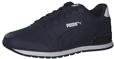 Puma unisex - vuxen ST Runner Leather Adult Sneakers, V2 PEACOAT- WHITE, 46 EU