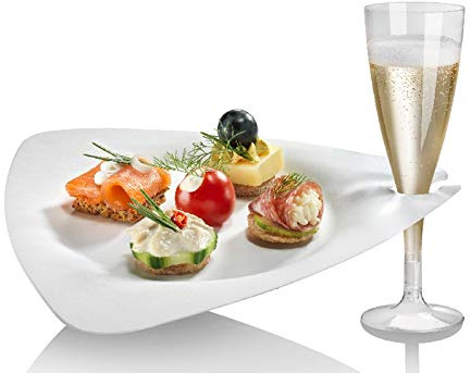 Naturesse 200 Assiettes Cocktail Porte Verre en Canne à Sucre 100% biodégradables