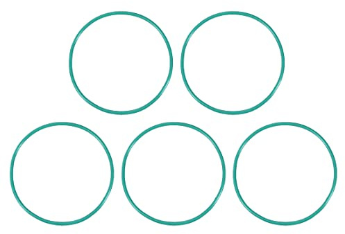 sourcing map 5St Fluorkautschuk O-Ringe FKM Dichtung für Maschinen Rohrleitung 58mm AD 54,2mm ID 1,9mm Breite Grün