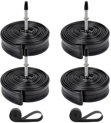 YunSCM 4PCS 37/45-622 700C Schlauch 700x35C 700x38C 700x40C 700x42C 700x43C FV48mm Ventil Kompatibel 700C Fahrradschlauch 700Cx35C/38C/40C/42C/43C