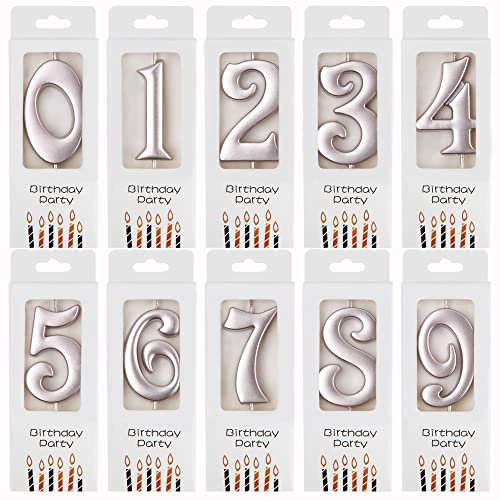 PHD CAKE 10-Count 0-9 Rose Gold Number Birthday Candles, Number One Birthday, Rose Gold Number Candles, Party Celebration, Baby Showers