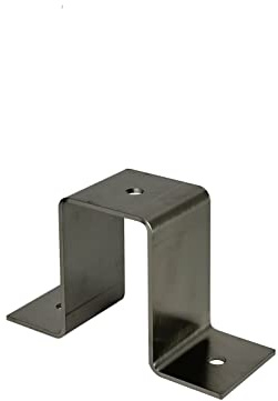 Vabenco Rechteckrohrschelle Hoch, Bügelschelle, Balkenschelle aus Edelstahl in den Größen 15x30 bis 40x80mm (30x60mm) in Silber