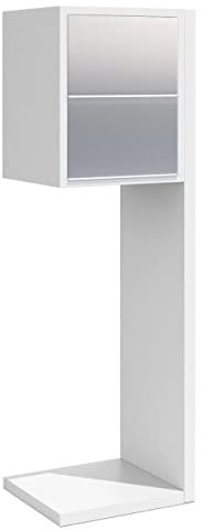 Briefkastenanlage, Design Briefkasten Hermes in Weiß mit Edelstahklappe - Bravios in Weiß mit Edelstahl