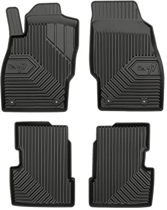 FROGUM No.77 Gummimatten Ganzjahresset von Auto Fußmatten Autofussmatten für Opel Corsa D 2006-2014, für Opel Corsa E 2014-2019 | Langlebiges TPE Material