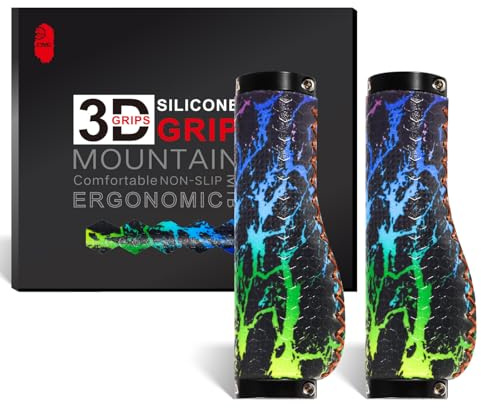 Chooee Ergonomic Mountain Bike Grips,Silicone Bike Handlebar Grips for MTB/BMX.