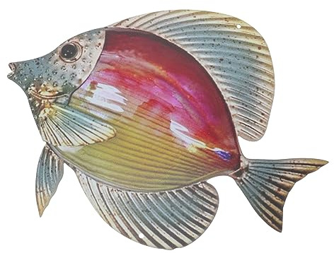 Warmhm Leichte Wanddekoration aus Schmiedeeisen in Fischform Kreative und Lebensechte Heimschmuck für Wohnzimmer und Innenräume Einzigartiges Fischdesign