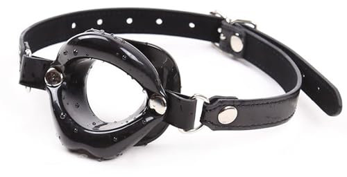 Silicone Knebel Ball,Silikon Knebel Mundknebel,Silikon Ball Gag mit Fetisch BDSM Sex Bondage,Verstellbarer SexSpiele Ballknebel,Mundknebel Sexspielzeug (Schwarz)